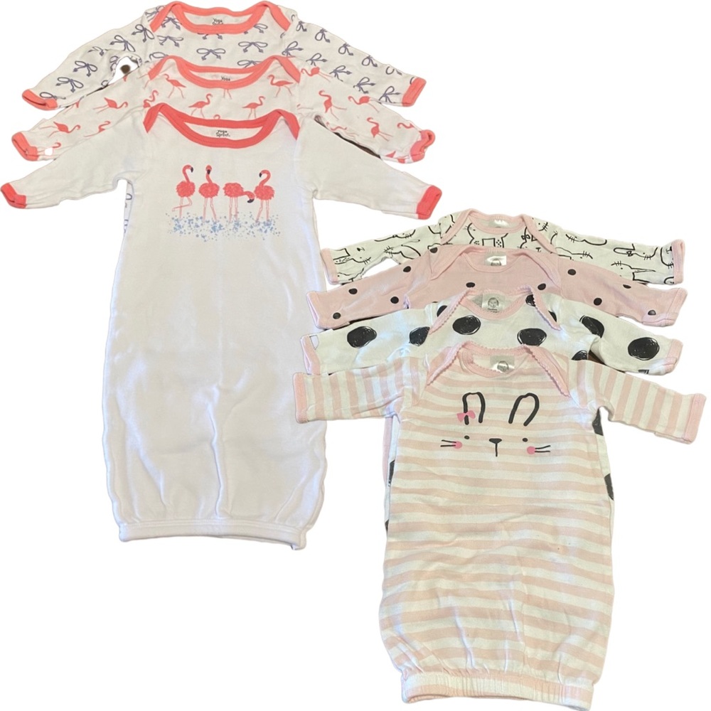 Preemie 7 Set Bundle Nightgowns Baby Pullover